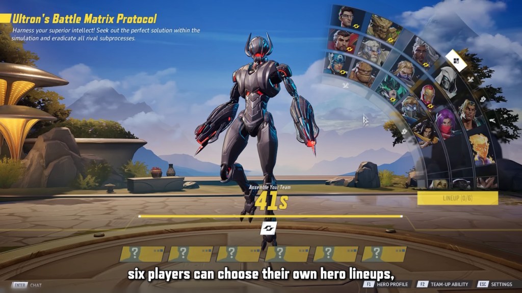 Marvel Rivals auto chess mode starting screen