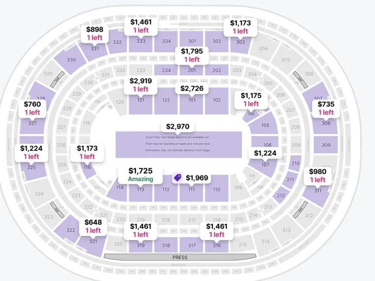 UFC 319 seat map - United Center UFC 319 seat map - United Center