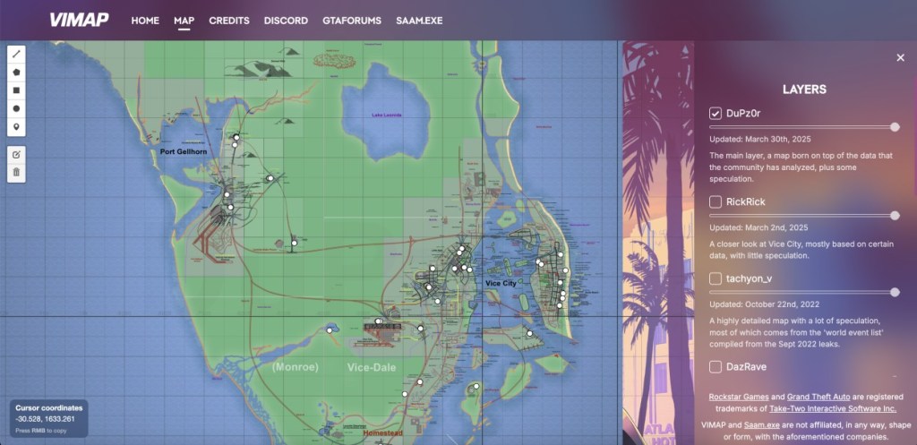 Projet de cartographie GTA 6