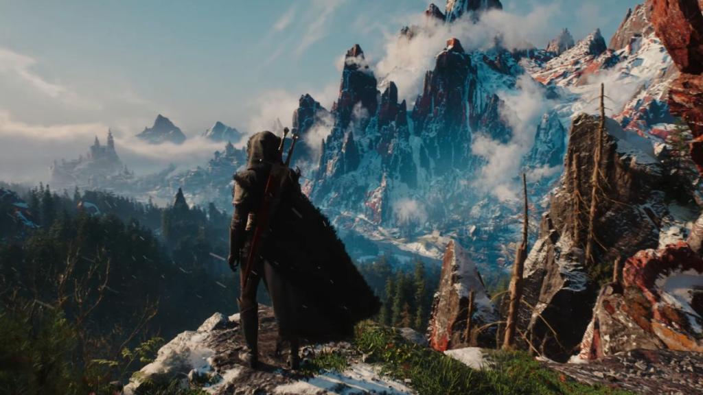 Ciri nhìn ra một vista trong The Witcher 4