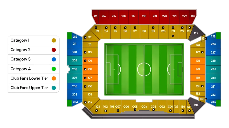 Geodis Park Seat Map Club Coppa del Mondo Geodis Park Seat Map Club Coppa del Mondo