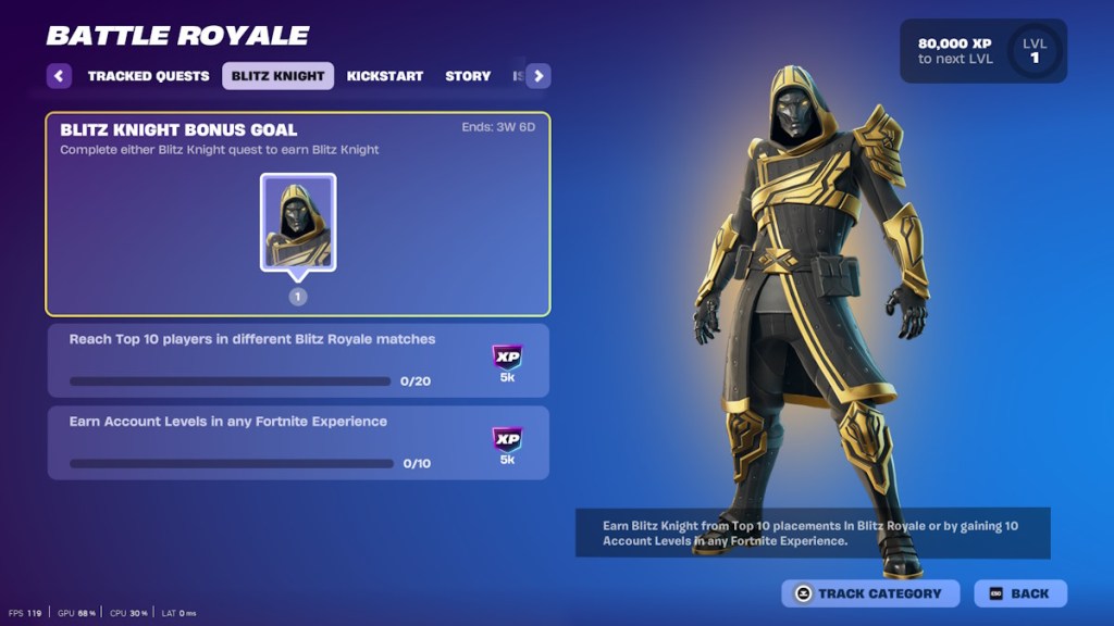 Fortnite Blitz Knight Quests