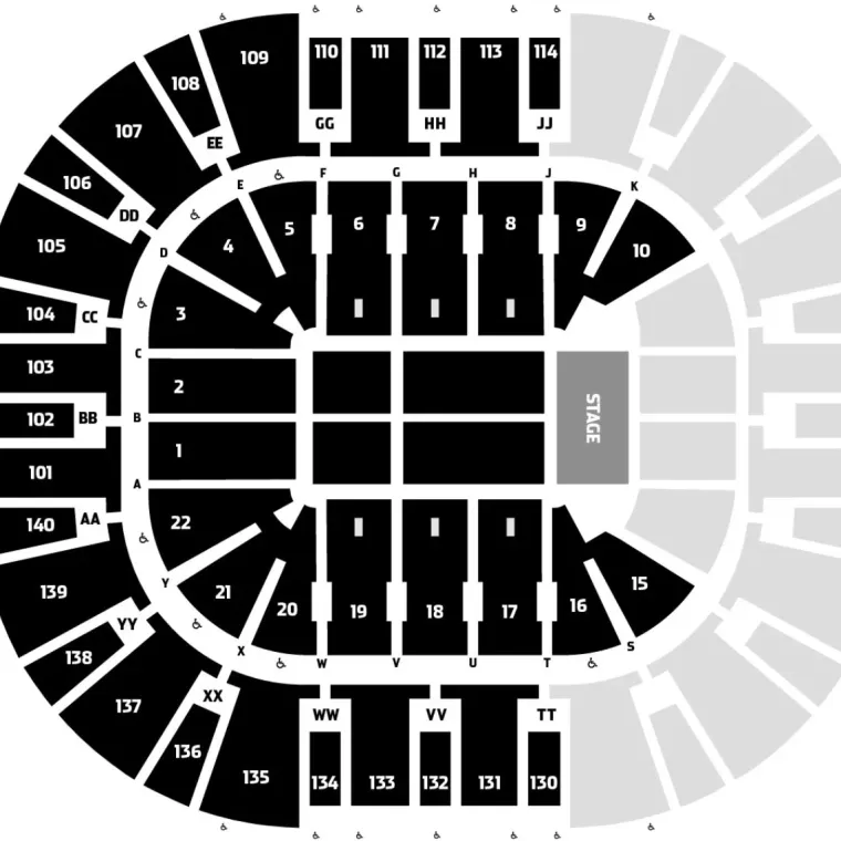 Delta Center concert seating