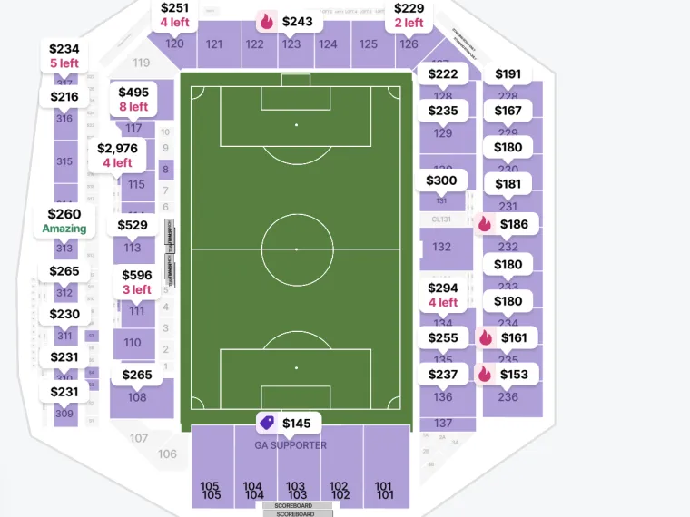 MLS All-Star Game 2025 SATTRE MAP - Q2 Stadium MLS All-Star Game 2025 SATTRE MAP - Q2 Stadium
