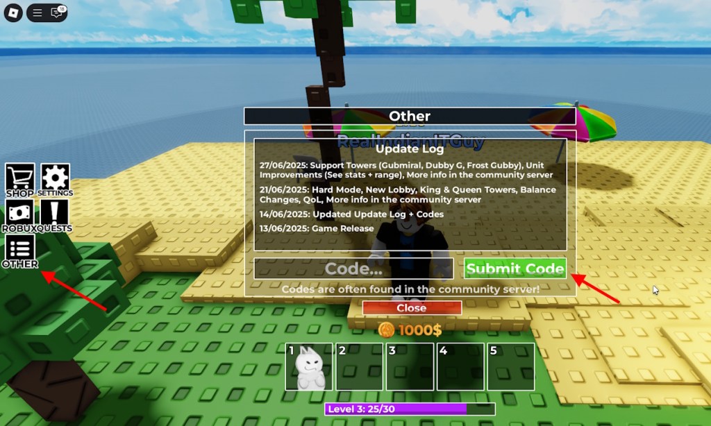 redeem Gubby Tower Defense codes