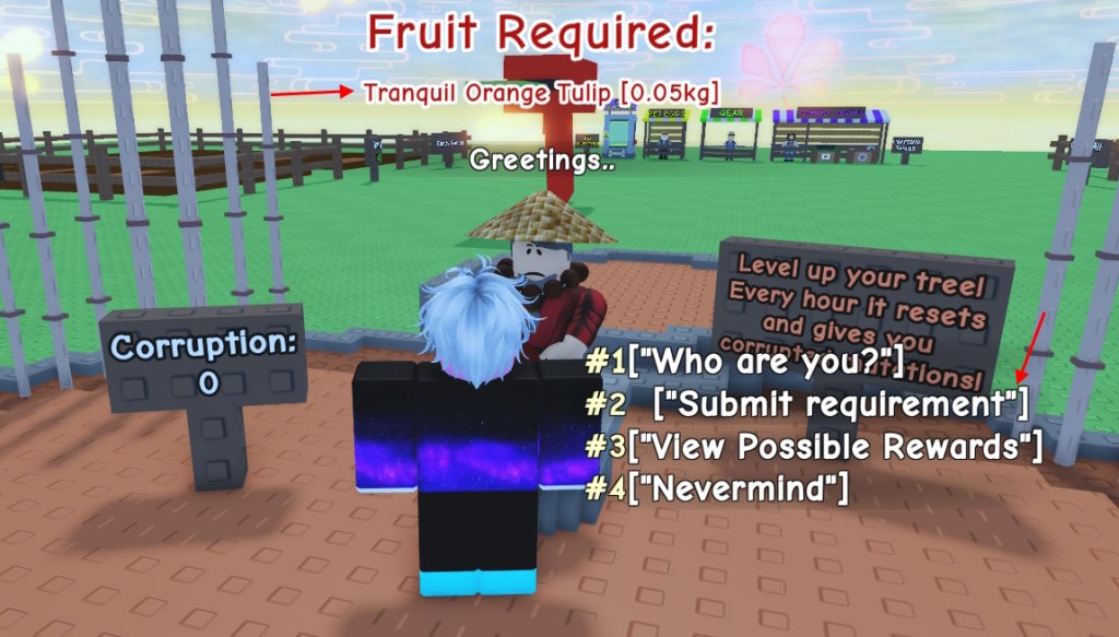 Getting Corruption Points in Grow a Garden