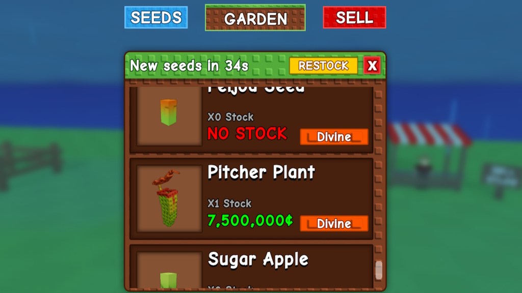 Cây ném bóng trong Grow a Garden Seed Shop