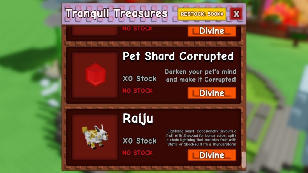 Raiju Stock pour animaux de compagnie dans un jardin