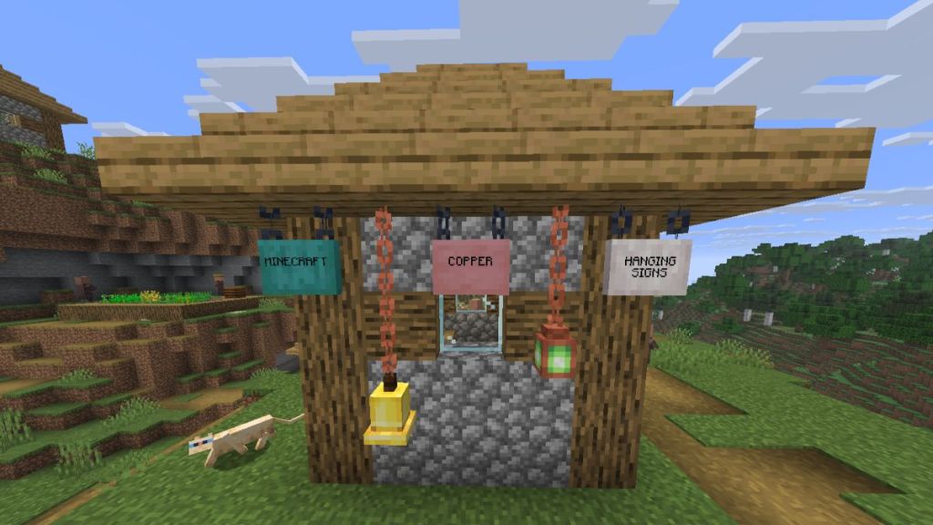 Treo vật phẩm trong Minecraft bằng cách sử dụng chuỗi đồng