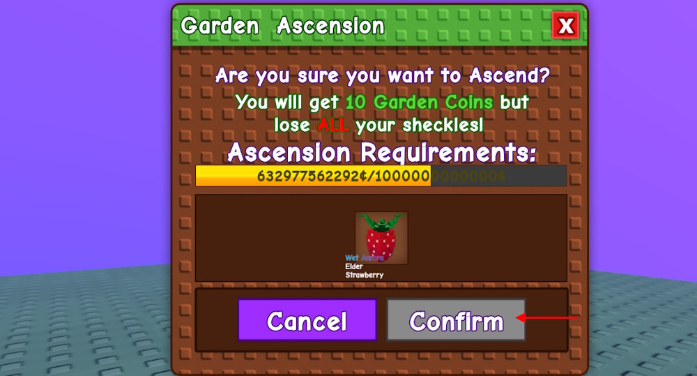 Ascendendo em Grow A Garden for Garden Coin