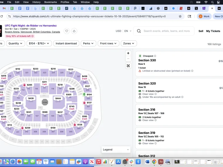 UFC Vancouver seat map - Rogers Arena UFC Vancouver seat map - Rogers Arena