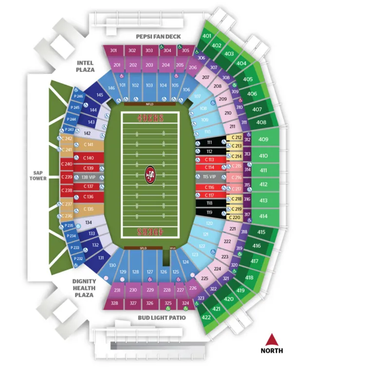 Levi's Stadium seat map