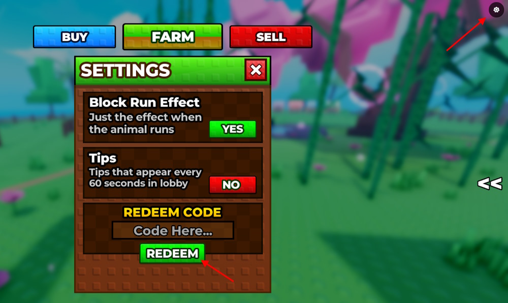 Échanger les codes Raise Animals
